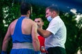 Judges work during Boxing match between national teamsÃÂ UKRAINE - ARMENIA